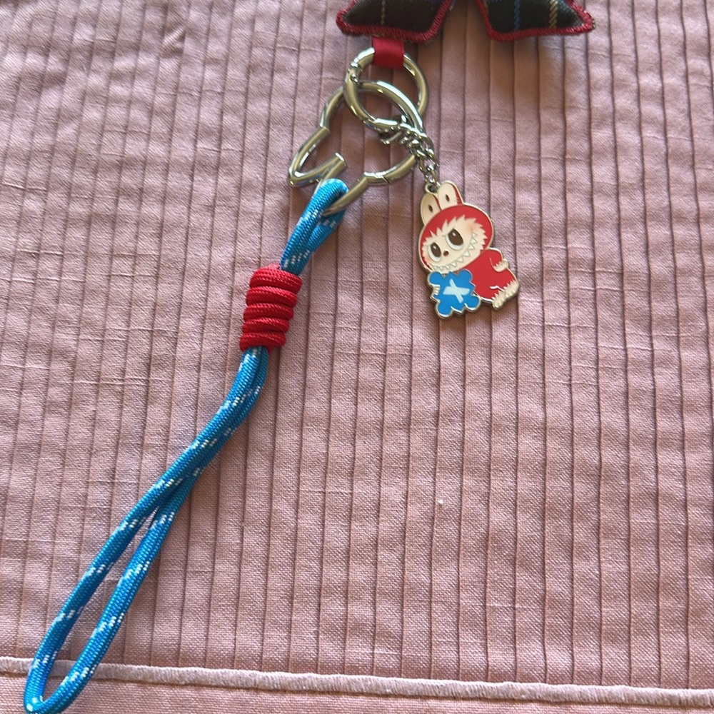 POPMART Labubu Pin for Love the monsters Plaid Letter “X” charm - Picture 3 of 8